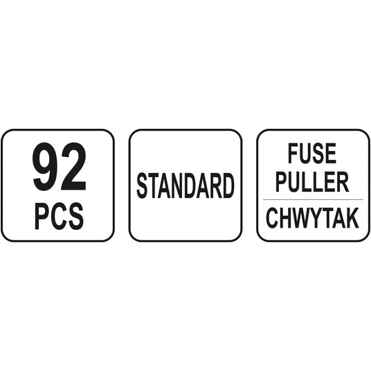 ZESTAW 92 BEZPIECZNIKÓW PŁYTKOWYCH STAND -zdjęcie numer 3