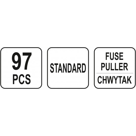 ZESTAW 97 BEZPIECZNIKÓW PŁYTKOWYCH STAND -zdjęcie numer 3