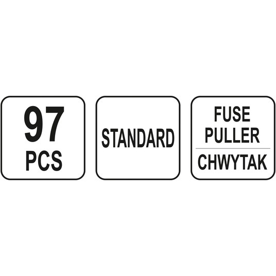 ZESTAW 97 BEZPIECZNIKÓW PŁYTKOWYCH STAND -zdjęcie numer 3