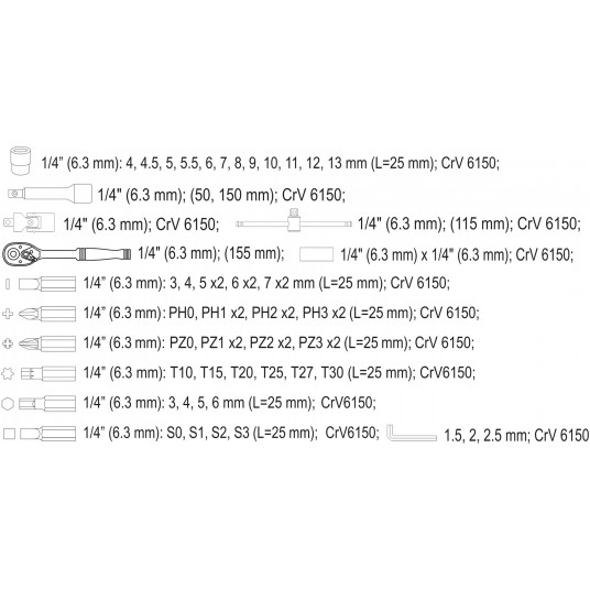 ZESTAW BITÓW I NASADEK 57CZ Z GRZECHOTKĄ -zdjęcie numer 6