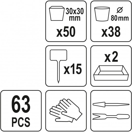 ZESTAW DO ROZSAD 63 ELEMENTÓW -zdjęcie numer 5