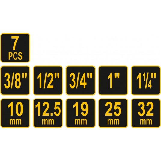 ZESTAW GWINTOWNIC 3/8"-1,1/4" 5 GŁOWIC -zdjęcie numer 4