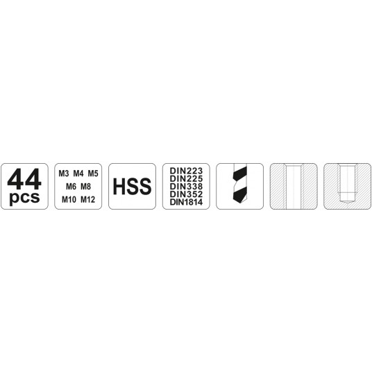 ZESTAW GWINTOWNIKÓW I NARZYNEK 44CZ. -zdjęcie numer 4