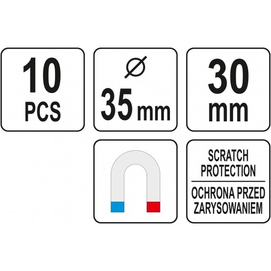ZESTAW HACZYKÓW MAGNETYCZNYCH 10 SZT -zdjęcie numer 3