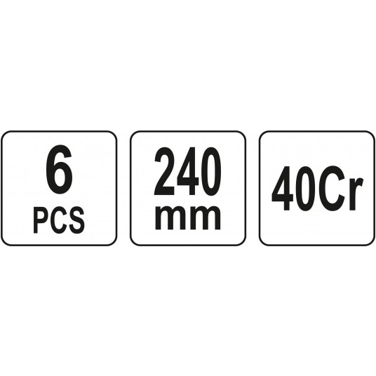 ZESTAW HAKÓW DŁUGICH Z RĘKOJEŚCIĄ 6 CZ -zdjęcie numer 4