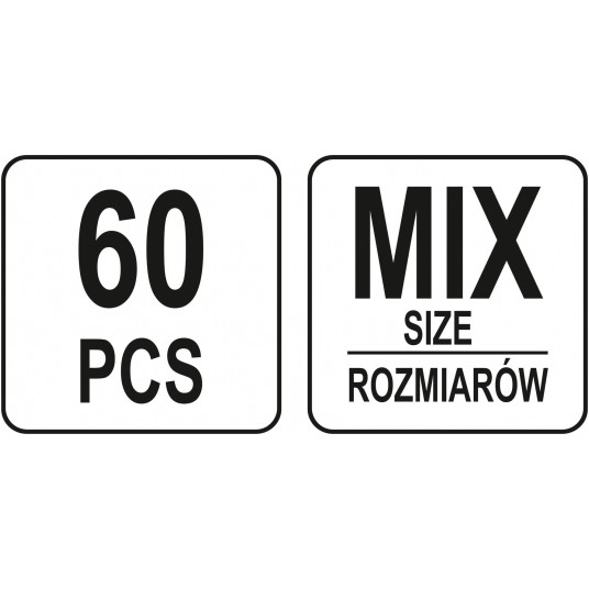 ZESTAW KLINÓW DO KÓŁ PASOWYCH 60 SZTUK -zdjęcie numer 4