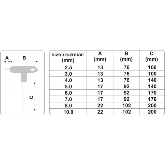 ZESTAW KLU TRZP. HEX (KULKA) Z RĘK. 8CZ -zdjęcie numer 4