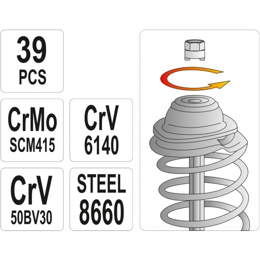 ZESTAW KLUCZY DO MOCOWANIA AMORT. 39 CZ -zdjęcie numer 3