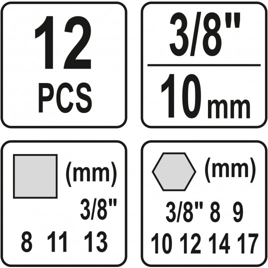 ZESTAW KLUCZY DO SPUSTU OLEJU 12CZ. -zdjęcie numer 5