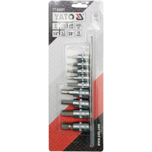 ZESTAW KLUCZY HEX NA SZYNIE 9CZ. -zdjęcie numer 2