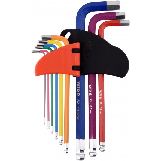 ZESTAW KLUCZY IMBUSO, KULA 1,5-10MM,9SZT -zdjęcie numer 2