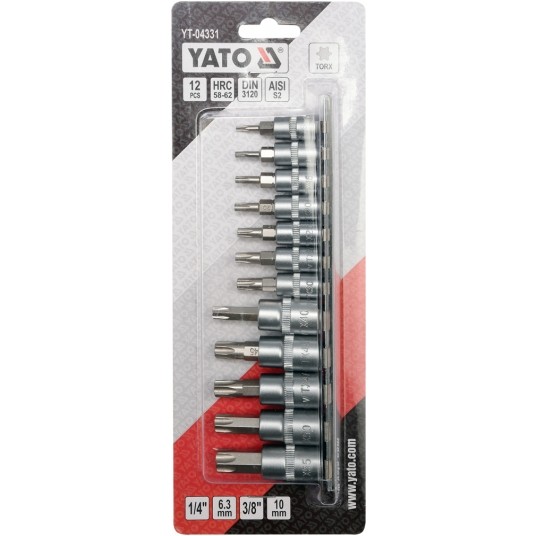 ZESTAW KLUCZY TORX NA SZYNIE 12CZ. -zdjęcie numer 2