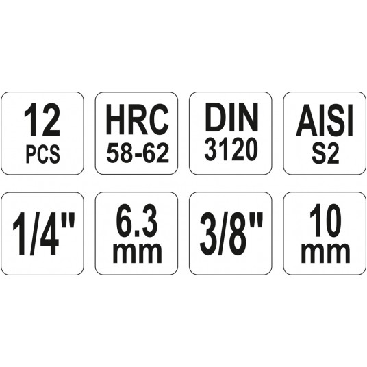 ZESTAW KLUCZY TORX NA SZYNIE 12CZ. -zdjęcie numer 4