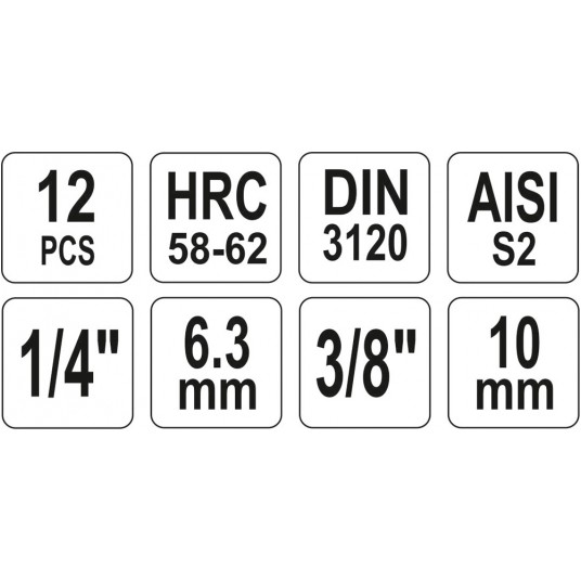 ZESTAW KLUCZY TORX SECUR NA SZYNIE 12CZ. -zdjęcie numer 4