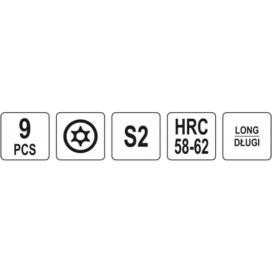 ZESTAW KLUCZY TORX TR T10-T50 9SZT. -zdjęcie numer 4