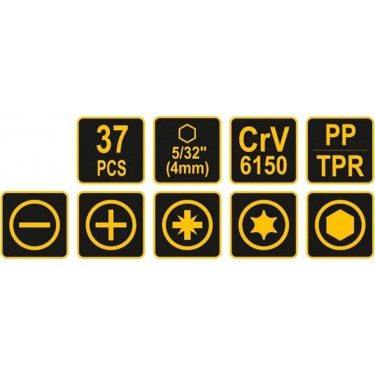 ZESTAW KOŃC. ŚRUBOKRĘT 37CZ. Z UCHWYTEM -zdjęcie numer 4