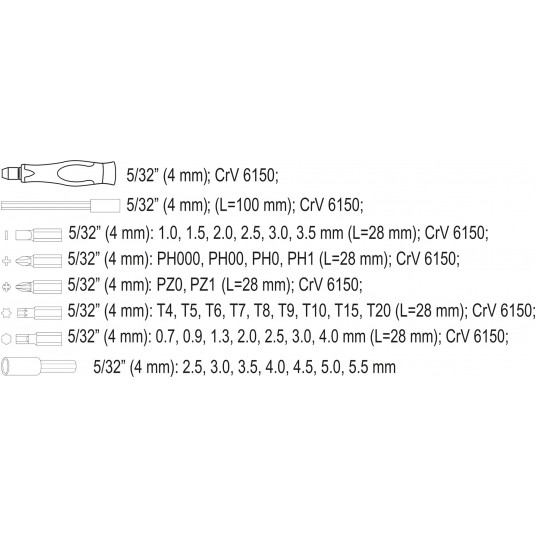 ZESTAW KOŃC. ŚRUBOKRĘT 37CZ. Z UCHWYTEM -zdjęcie numer 5