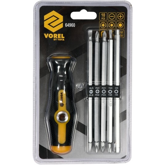 ZESTAW KOŃC. ŚRUBOKRĘT 6CZ. Z UCHWYTEM -zdjęcie numer 2