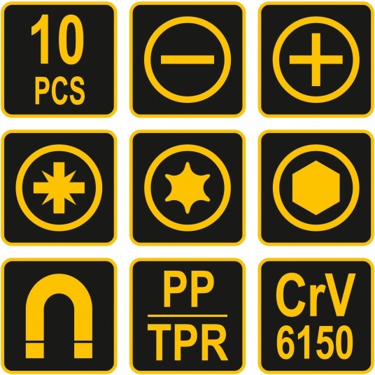 ZESTAW KOŃC. ŚRUBOKRĘT 6CZ. Z UCHWYTEM -zdjęcie numer 3