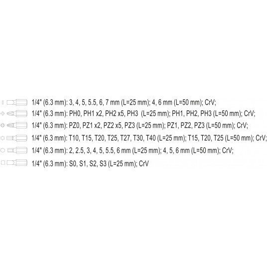 ZESTAW KOŃCÓWEK ŚRUBOKRĘTOWYCH 56 SZT. -zdjęcie numer 7