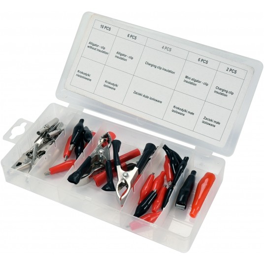 ZESTAW KROKODYLKÓW ELEKTRYCZNYCH 28SZT. -zdjęcie numer 2