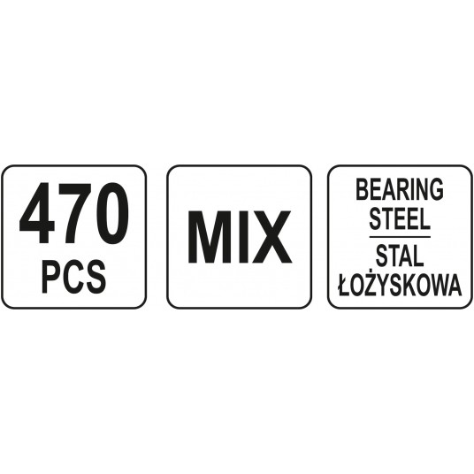 ZESTAW KULEK STALOWYCH 470 SZT -zdjęcie numer 5