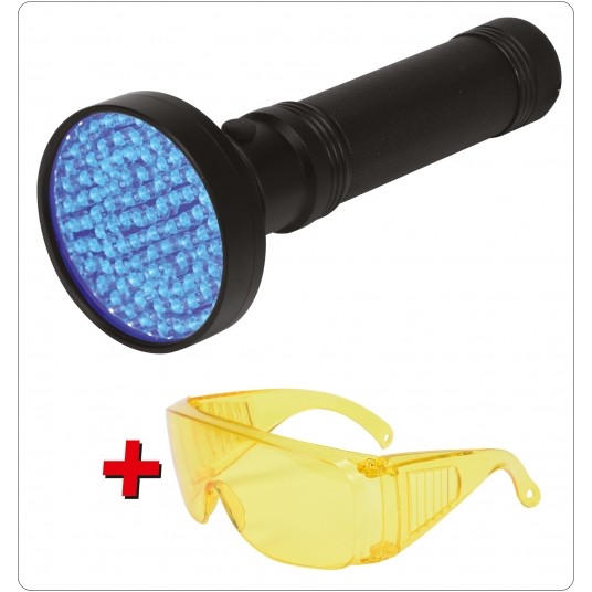 ZESTAW LATARKA UV 100 LED I OKULARY -zdjęcie numer 7