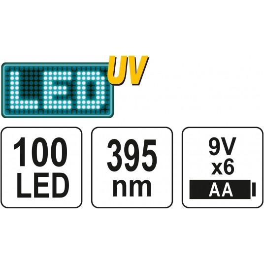 ZESTAW LATARKA UV 100 LED I OKULARY -zdjęcie numer 6