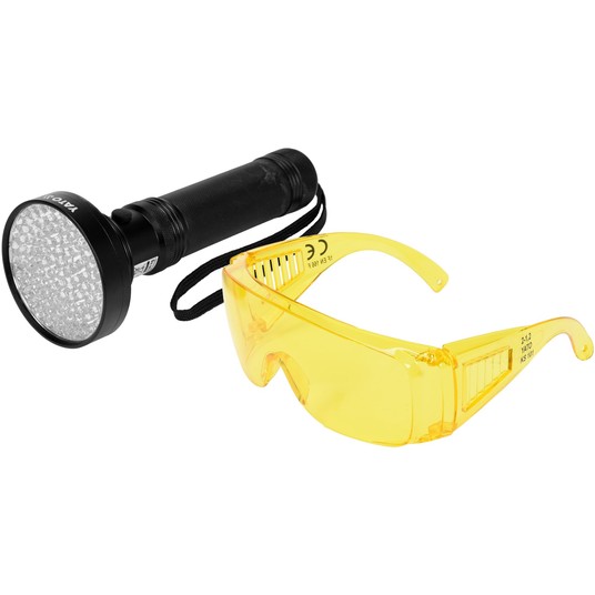ZESTAW LATARKA UV 100 LED I OKULARY -zdjęcie numer 1