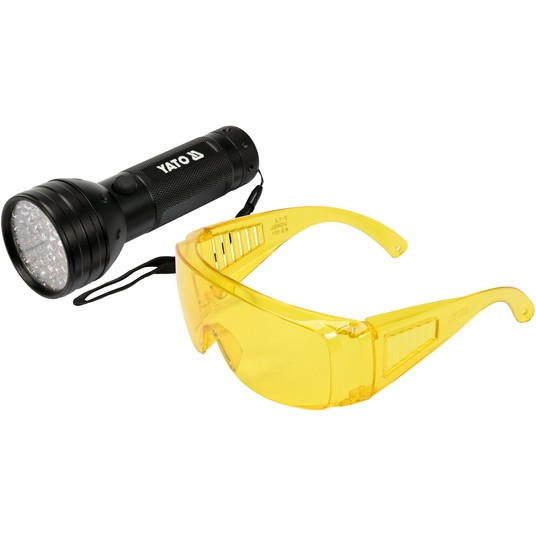 ZESTAW LATARKA UV 51 LED I OKULARY -zdjęcie numer 1