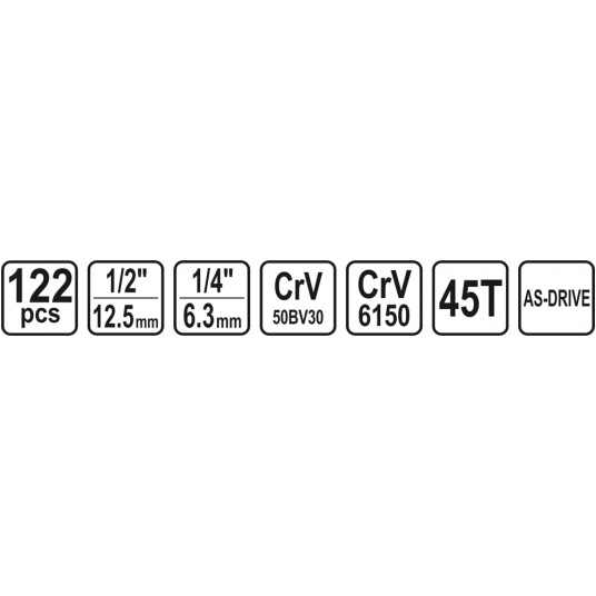 ZESTAW NARZĘDZIOWY 1/2" 122CZ. XXL -zdjęcie numer 5