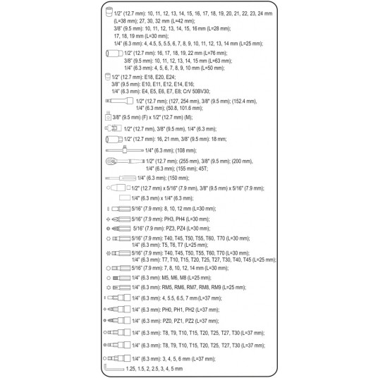 ZESTAW NARZĘDZIOWY 1/2" 173CZ. XXL -zdjęcie numer 6