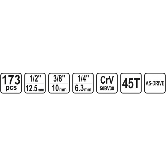 ZESTAW NARZĘDZIOWY 1/2" 173CZ. XXL -zdjęcie numer 5