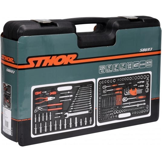 ZESTAW NARZĘDZIOWY 1/2",3/8", 1/4" 225CZ -zdjęcie numer 2