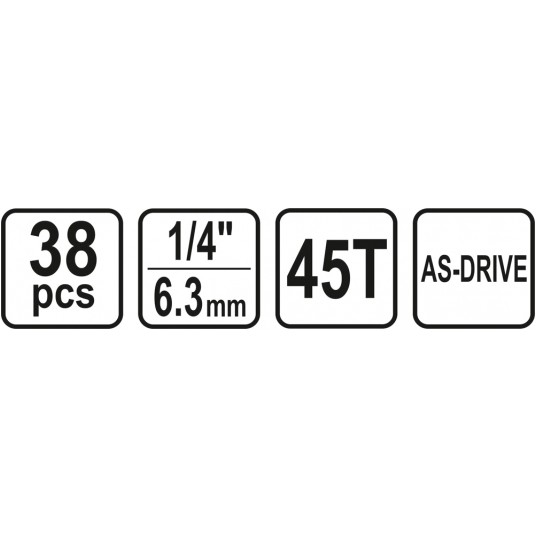 ZESTAW NARZĘDZIOWY 1/4" 38CZ. XS -zdjęcie numer 5