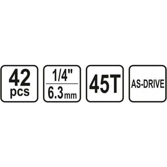 ZESTAW NARZĘDZIOWY 1/4" 42CZ. XS -zdjęcie numer 5