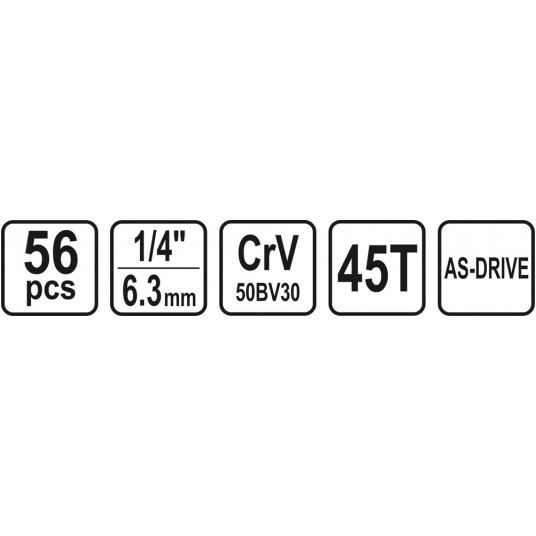 ZESTAW NARZĘDZIOWY 1/4" 56CZ. -zdjęcie numer 5