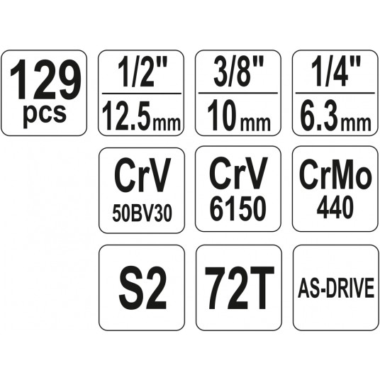 ZESTAW NARZĘDZIOWY 129CZ. XXL -zdjęcie numer 6
