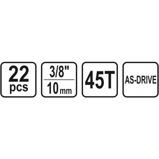 ZESTAW NARZĘDZIOWY 3/8" 22CZ. XS -zdjęcie numer 5