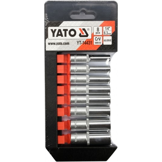 ZESTAW NASADEK DŁUGICH 1/4", 8CZ. -zdjęcie numer 2