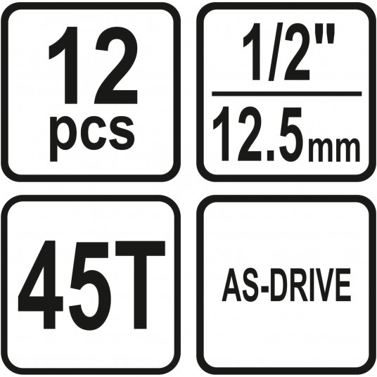 ZESTAW NASADEK Z AKCESORIAMI 1/2" 12SZT -zdjęcie numer 3