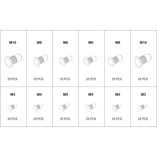 ZESTAW NITON. MIX STAL,ALU M3-M10 300SZT -zdjęcie numer 5