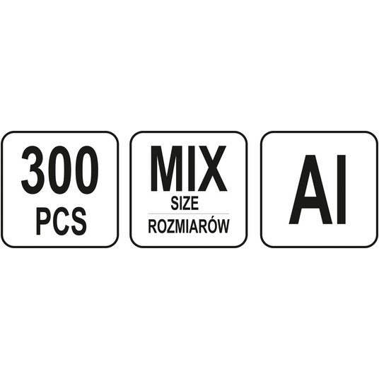 ZESTAW NITON. MIX STAL,ALU M3-M10 300SZT -zdjęcie numer 4