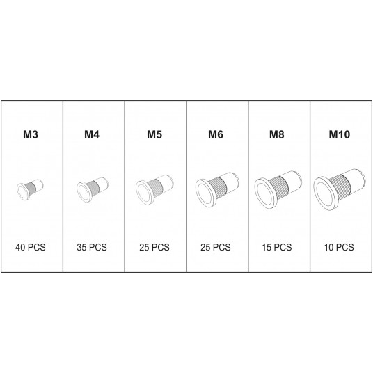ZESTAW NITONAKRĘ STALO M3- M10, 150SZT -zdjęcie numer 5