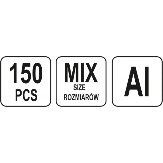 ZESTAW NITONAKRĘTEK ALU M3- M10, 150SZT -zdjęcie numer 4