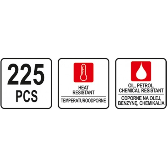 ZESTAW O-RINGÓW GUMOWYCH 225 SZT. -zdjęcie numer 5