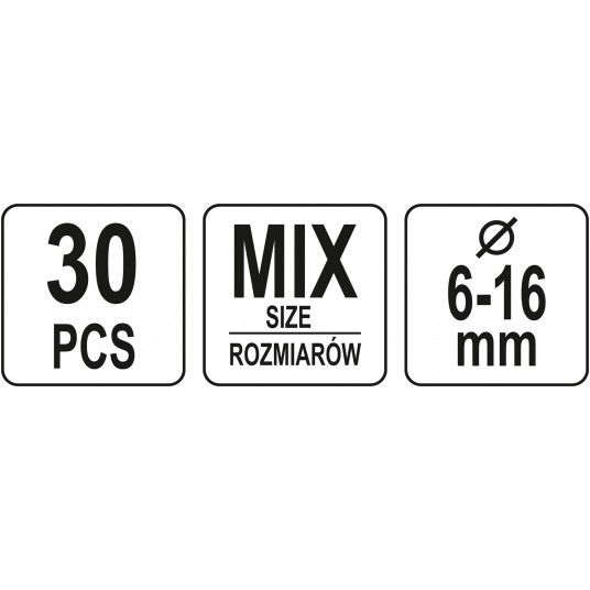 ZESTAW OBEJM SKRĘCANYCH 30SZT -zdjęcie numer 3