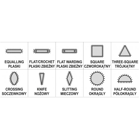ZESTAW PILNIKÓW IGLAKÓW 10CZ.4x160x75MM -zdjęcie numer 2