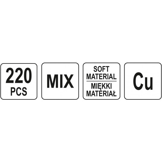 ZESTAW PODKŁADEK MIEDŹ MIĘKKICH 220 SZT -zdjęcie numer 4