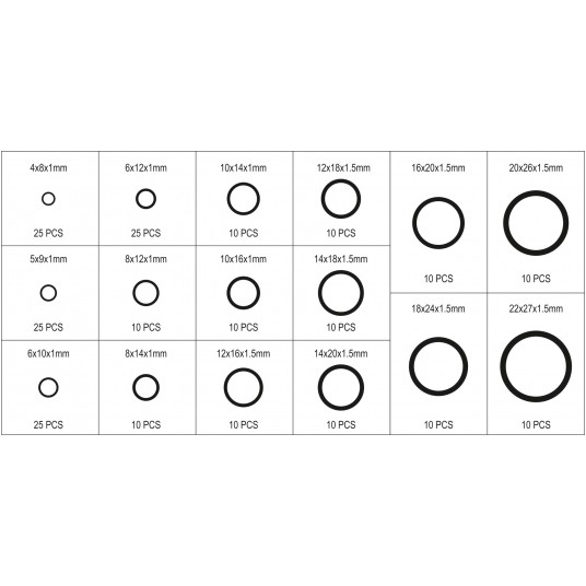 ZESTAW PODKŁADEK MIEDŹ MIĘKKICH 220 SZT -zdjęcie numer 5